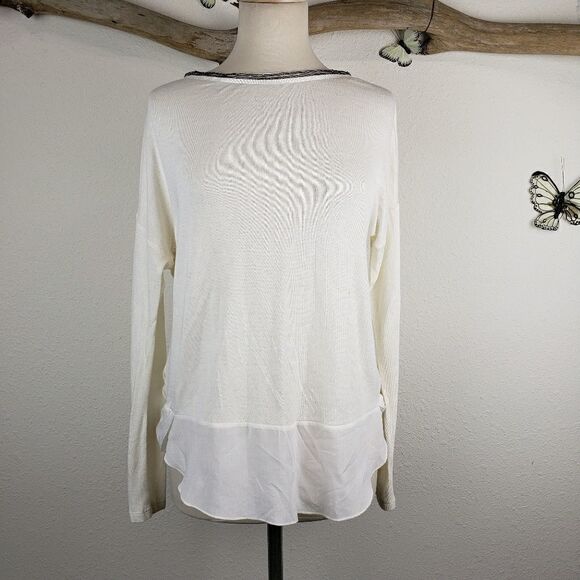 Sanctuary cream sweater  with rayon hem - Picture 1 of 5